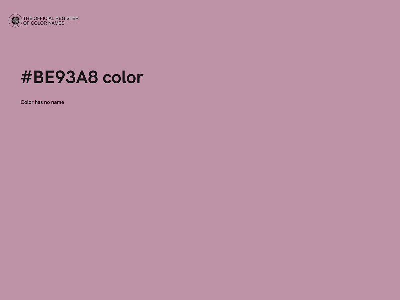 #BE93A8 color image