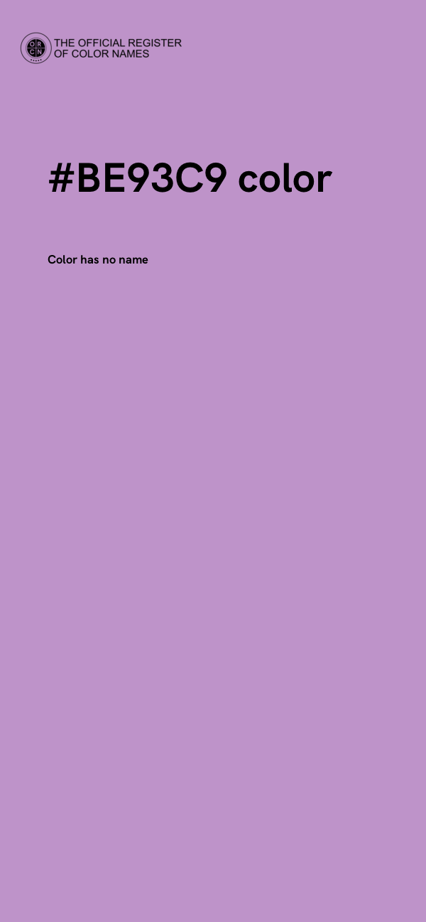 #BE93C9 color image