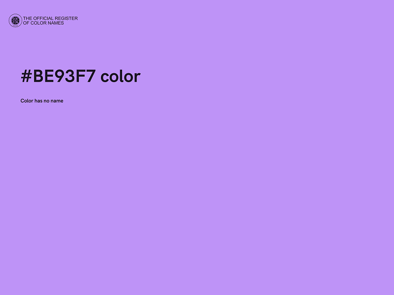 #BE93F7 color image