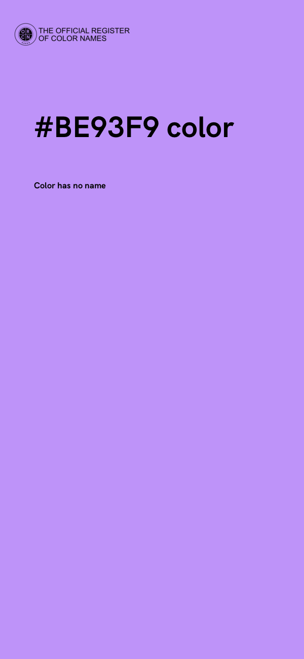 #BE93F9 color image
