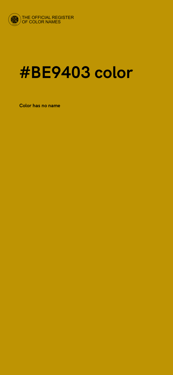 #BE9403 color image