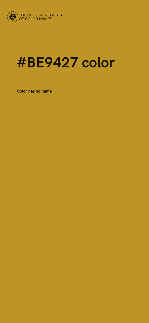 #BE9427 color image
