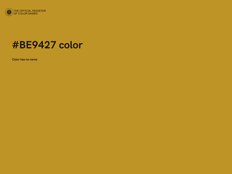 #BE9427 color image