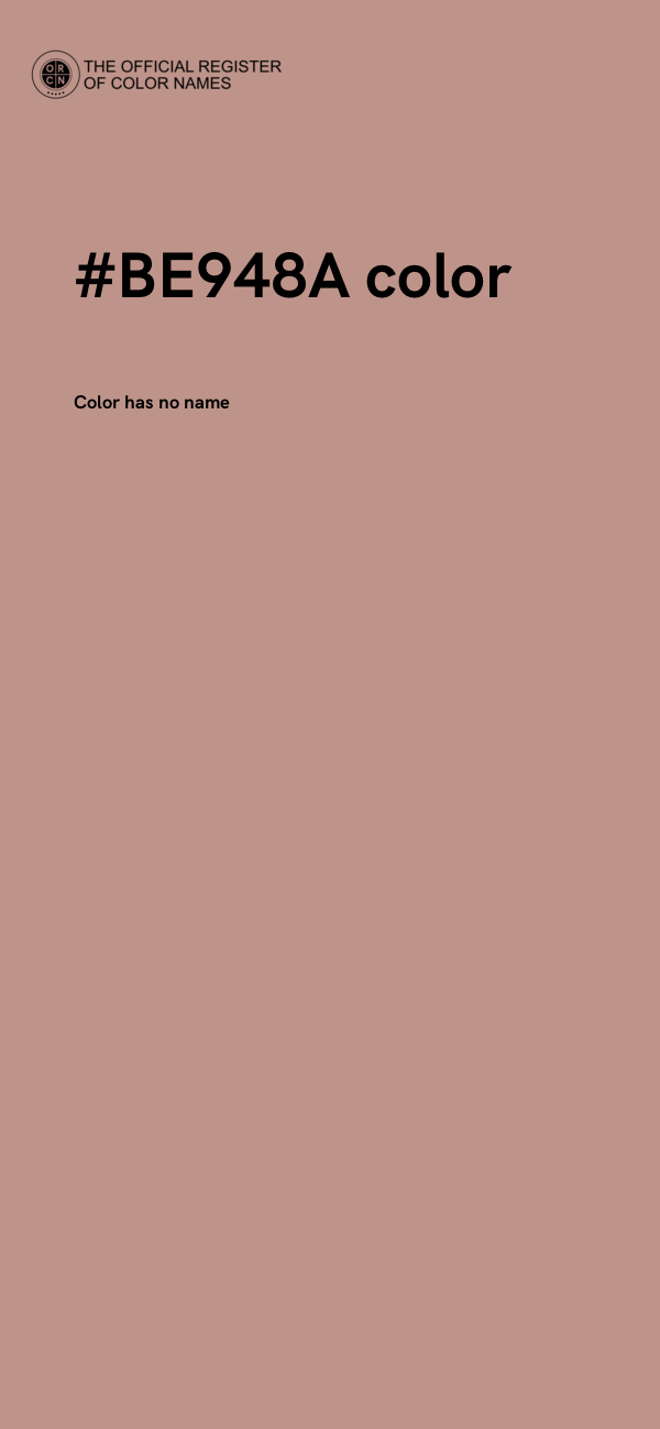 #BE948A color image