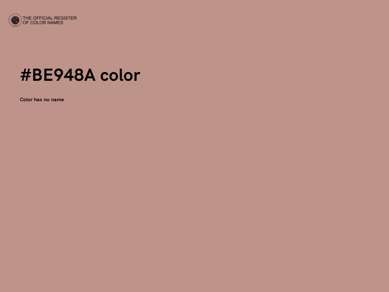 #BE948A color image