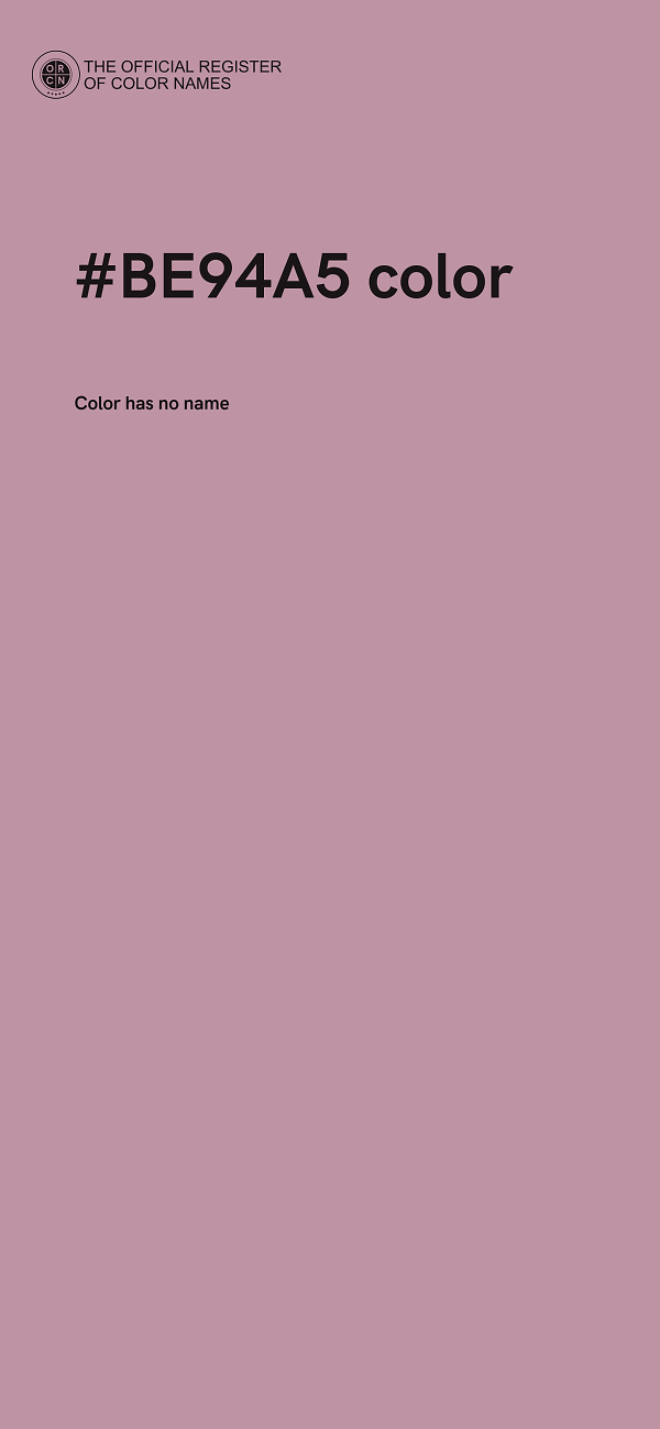 #BE94A5 color image
