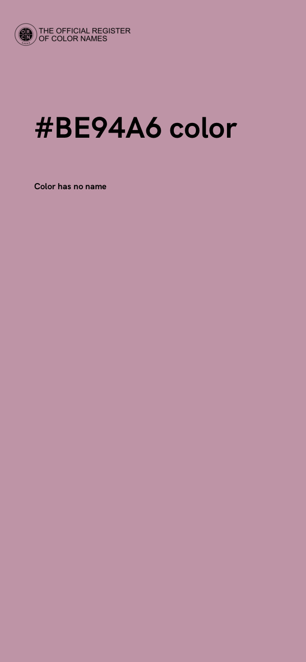 #BE94A6 color image