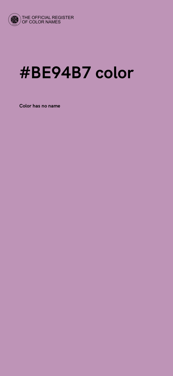 #BE94B7 color image