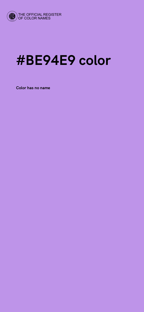 #BE94E9 color image
