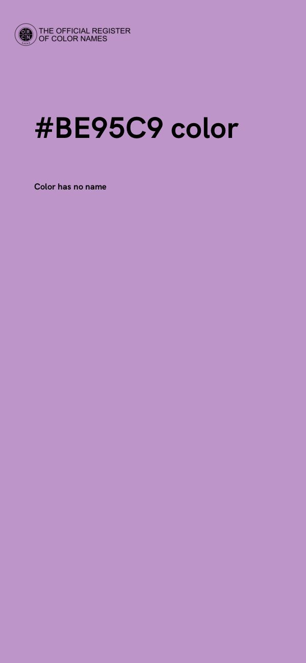 #BE95C9 color image