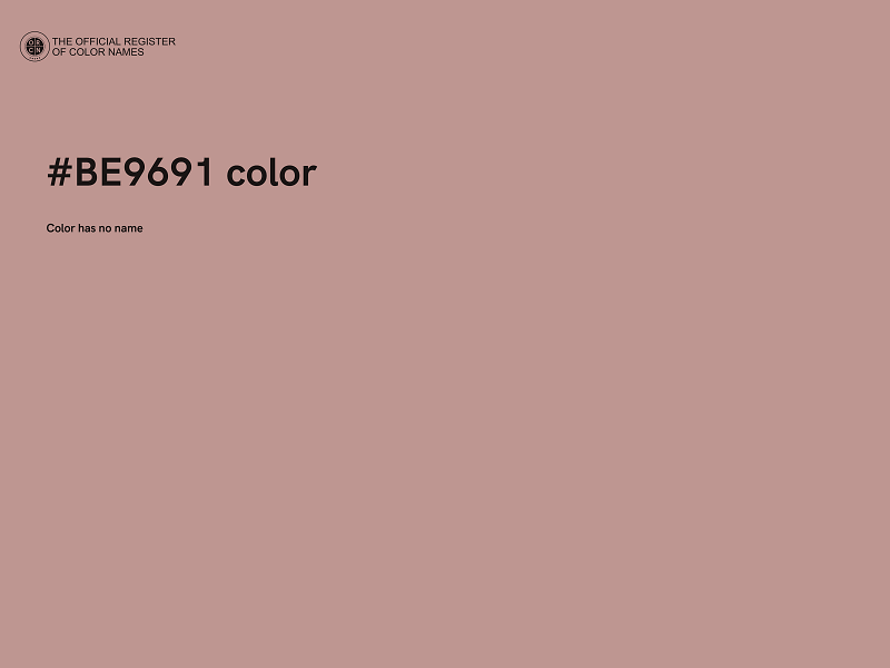 #BE9691 color image