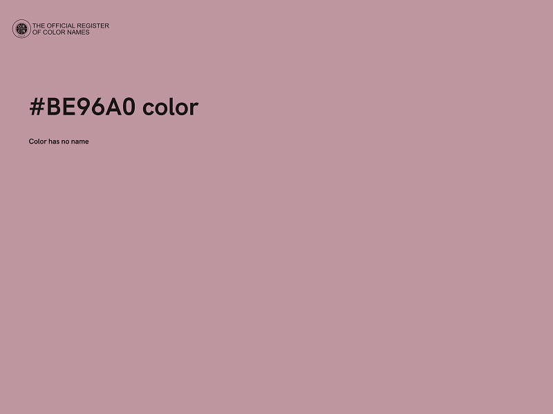 #BE96A0 color image