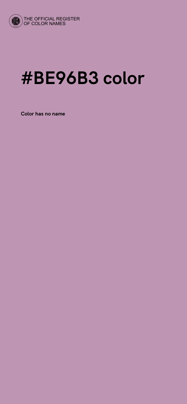 #BE96B3 color image