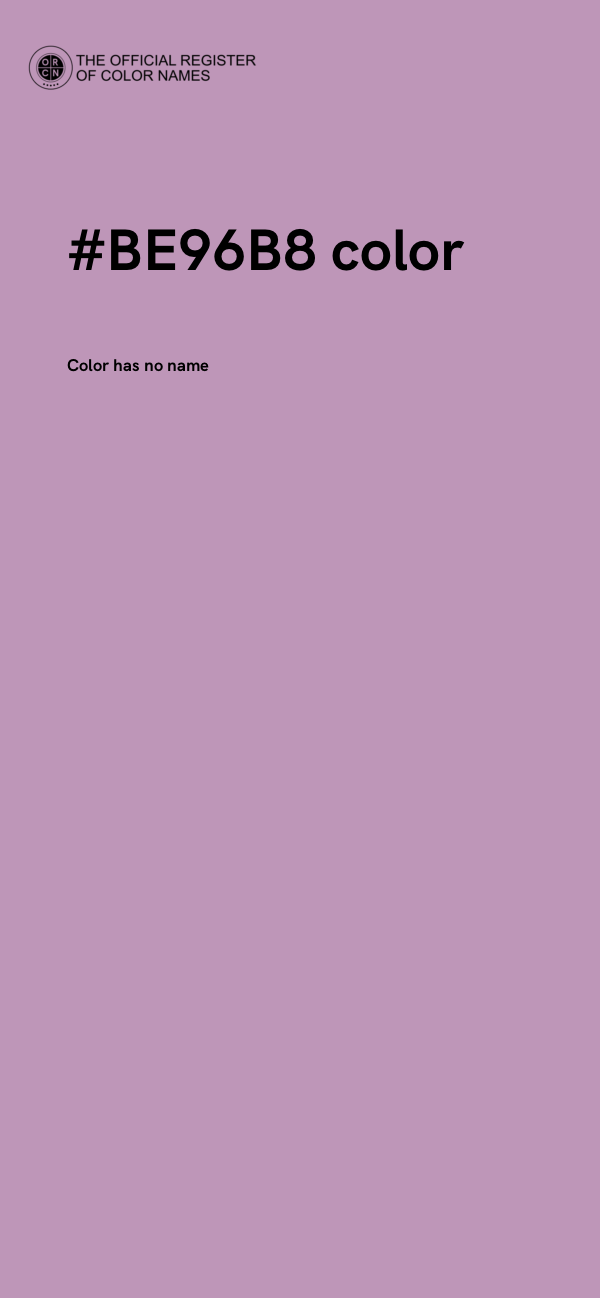 #BE96B8 color image