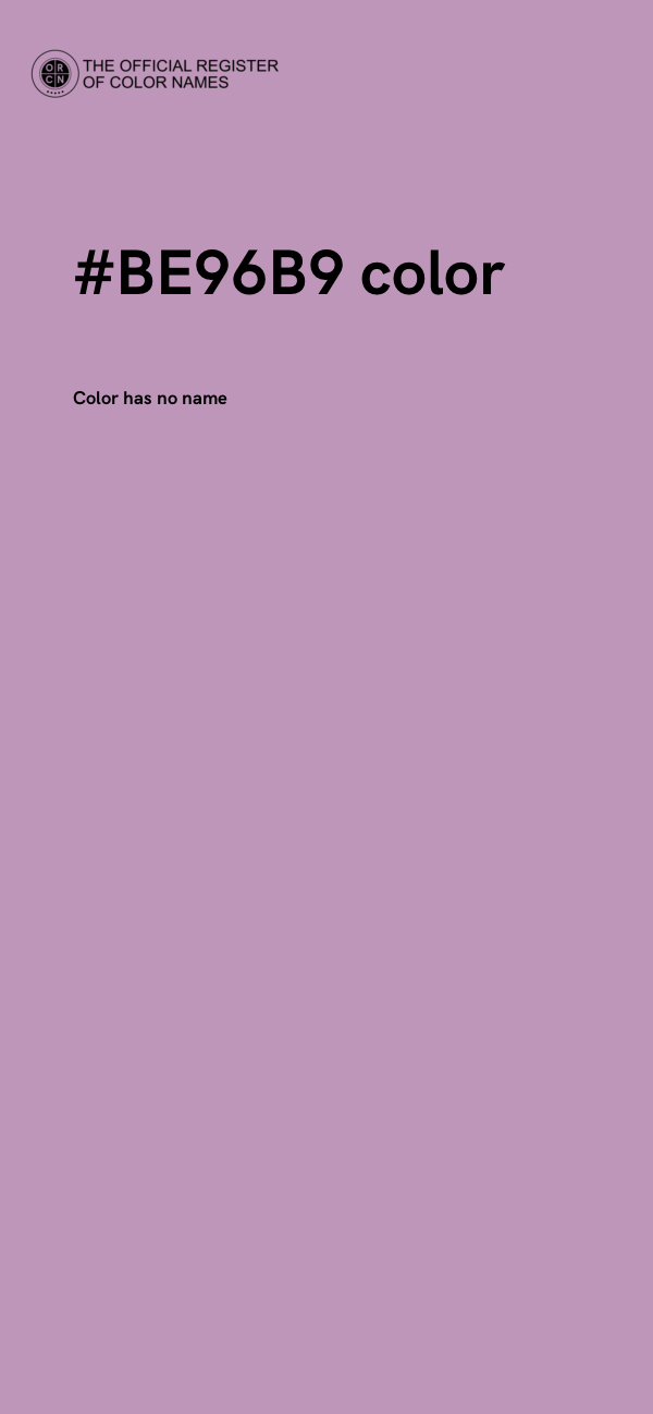#BE96B9 color image