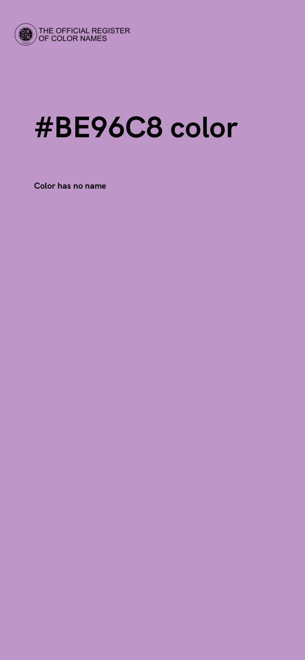 #BE96C8 color image