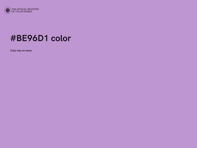 #BE96D1 color image