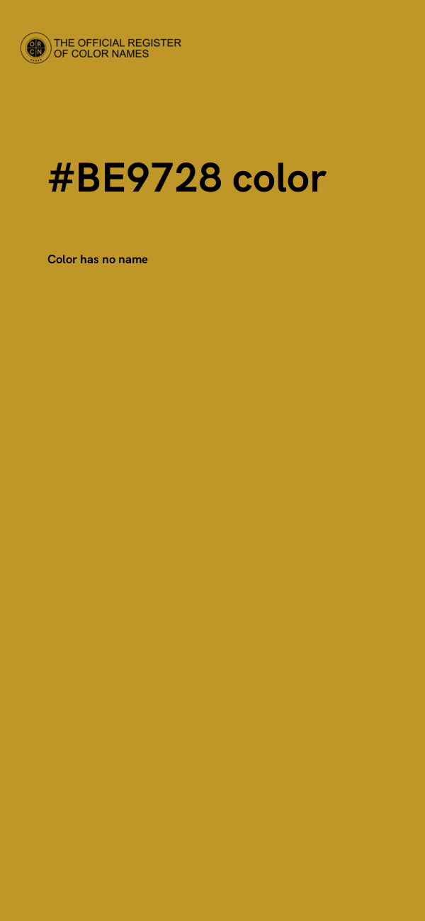 #BE9728 color image