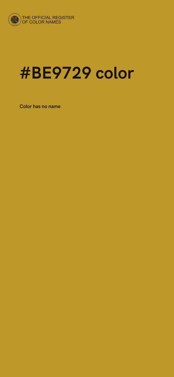 #BE9729 color image