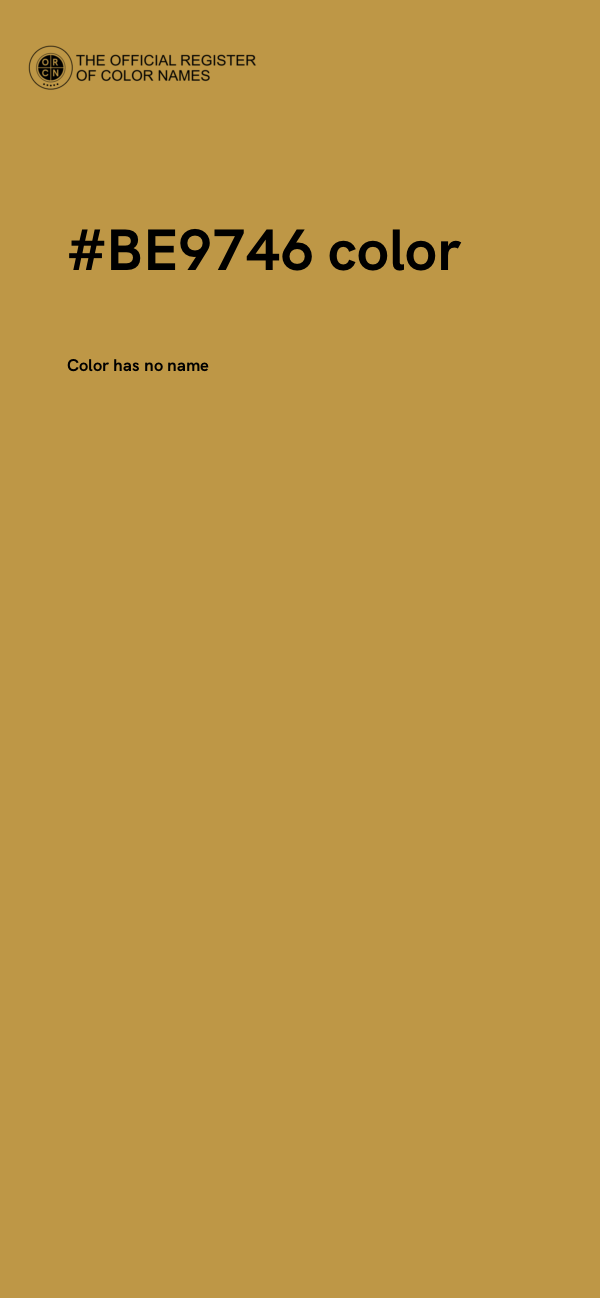 #BE9746 color image