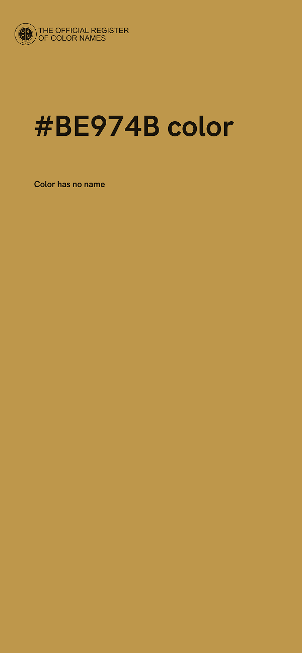 #BE974B color image
