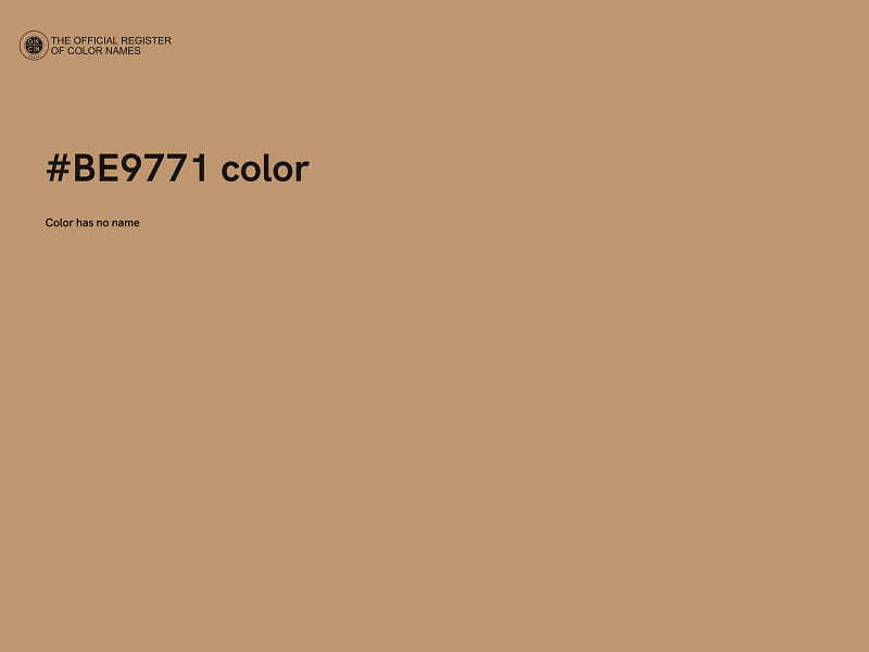 #BE9771 color image