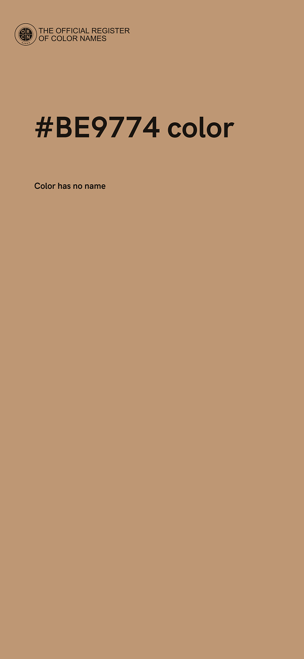 #BE9774 color image