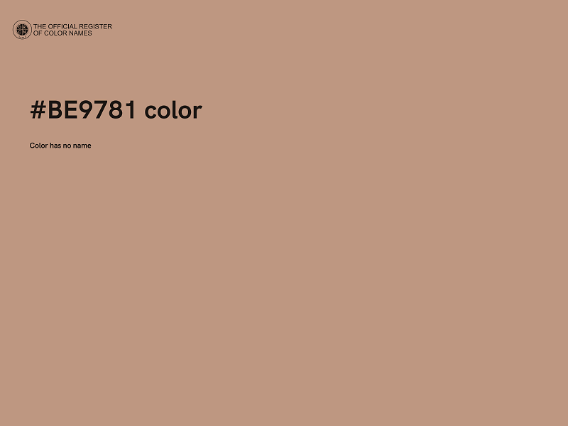 #BE9781 color image