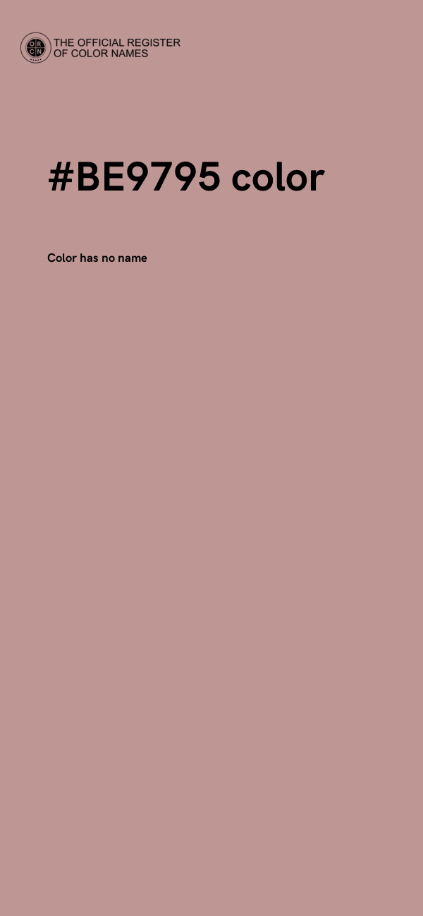 #BE9795 color image