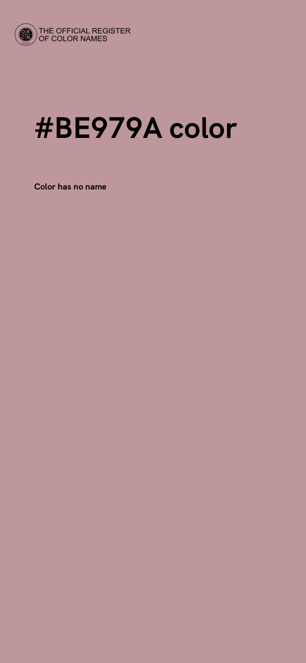 #BE979A color image