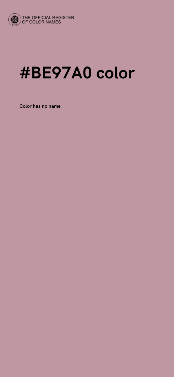 #BE97A0 color image