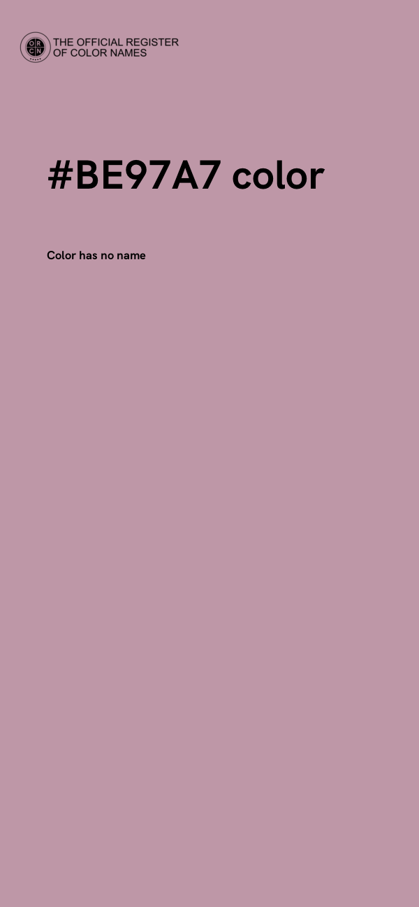 #BE97A7 color image