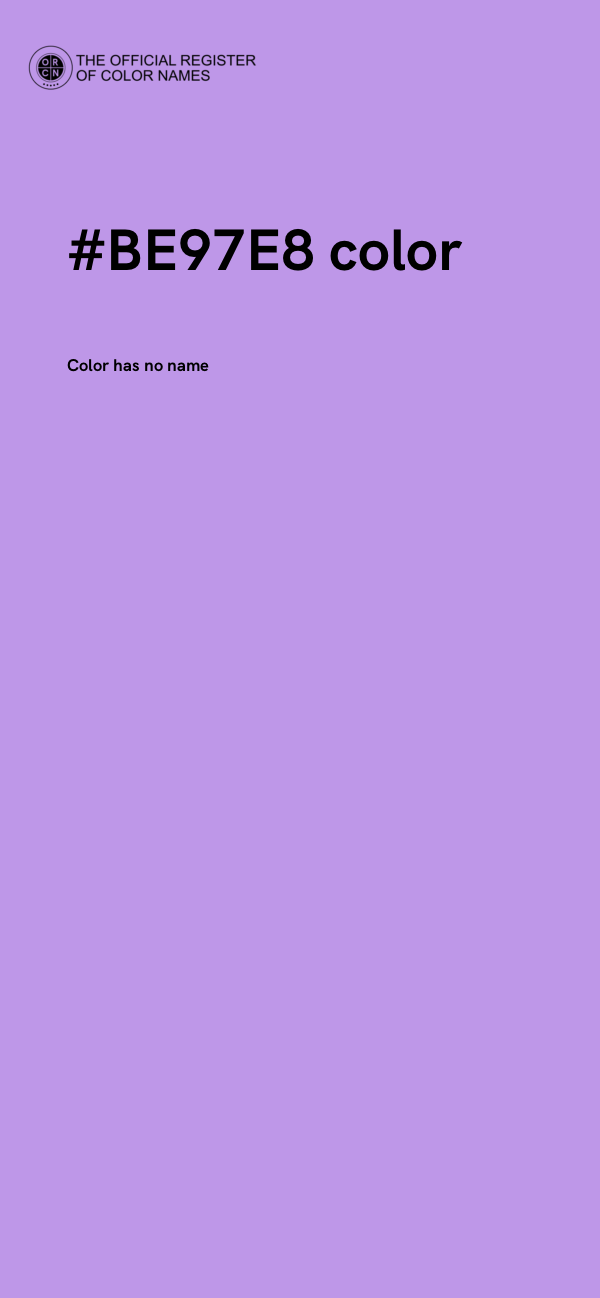 #BE97E8 color image