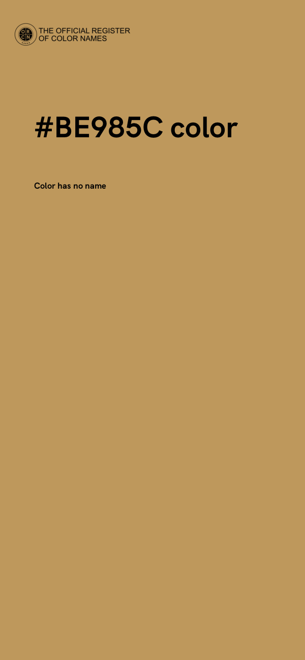 #BE985C color image