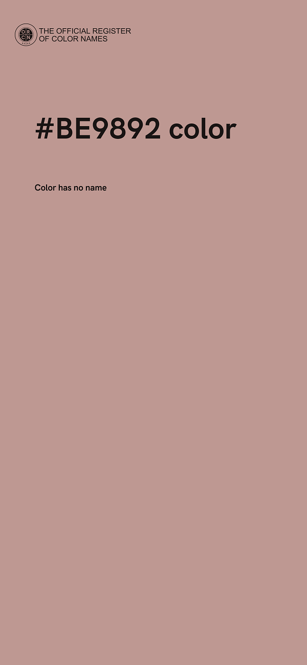 #BE9892 color image