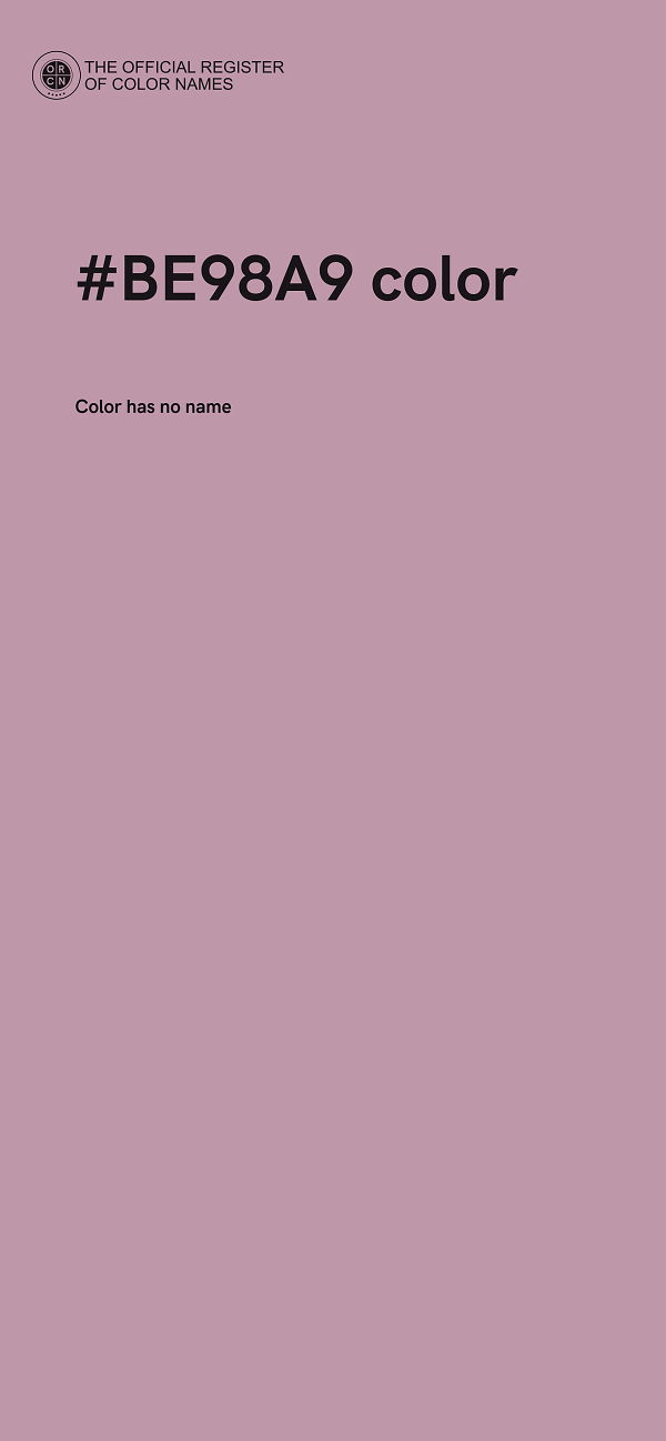 #BE98A9 color image