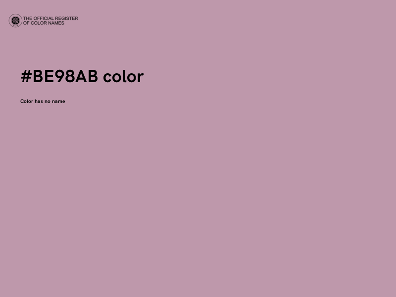 #BE98AB color image