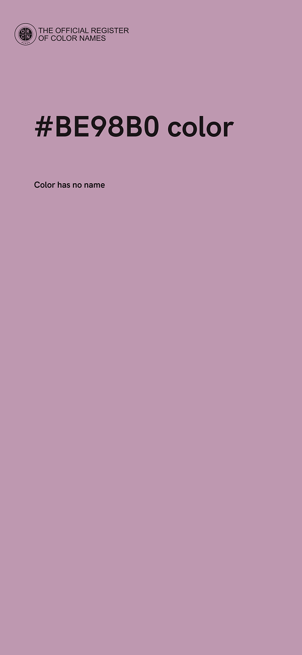 #BE98B0 color image