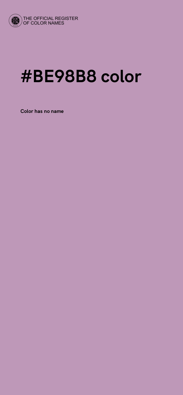 #BE98B8 color image