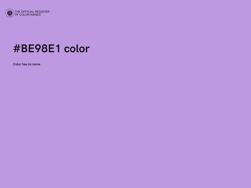 #BE98E1 color image