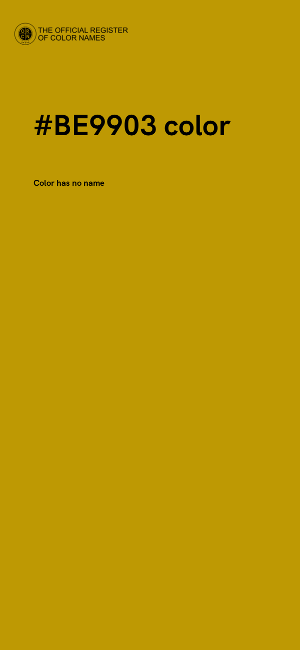 #BE9903 color image