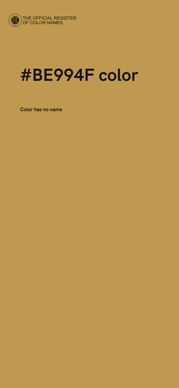 #BE994F color image