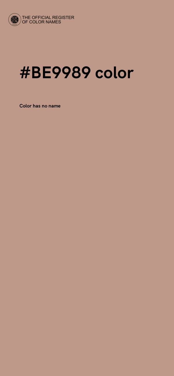 #BE9989 color image