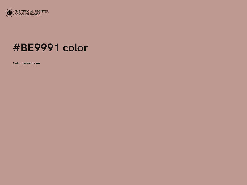 #BE9991 color image