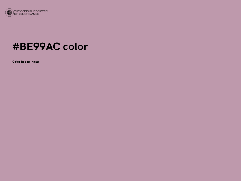 #BE99AC color image