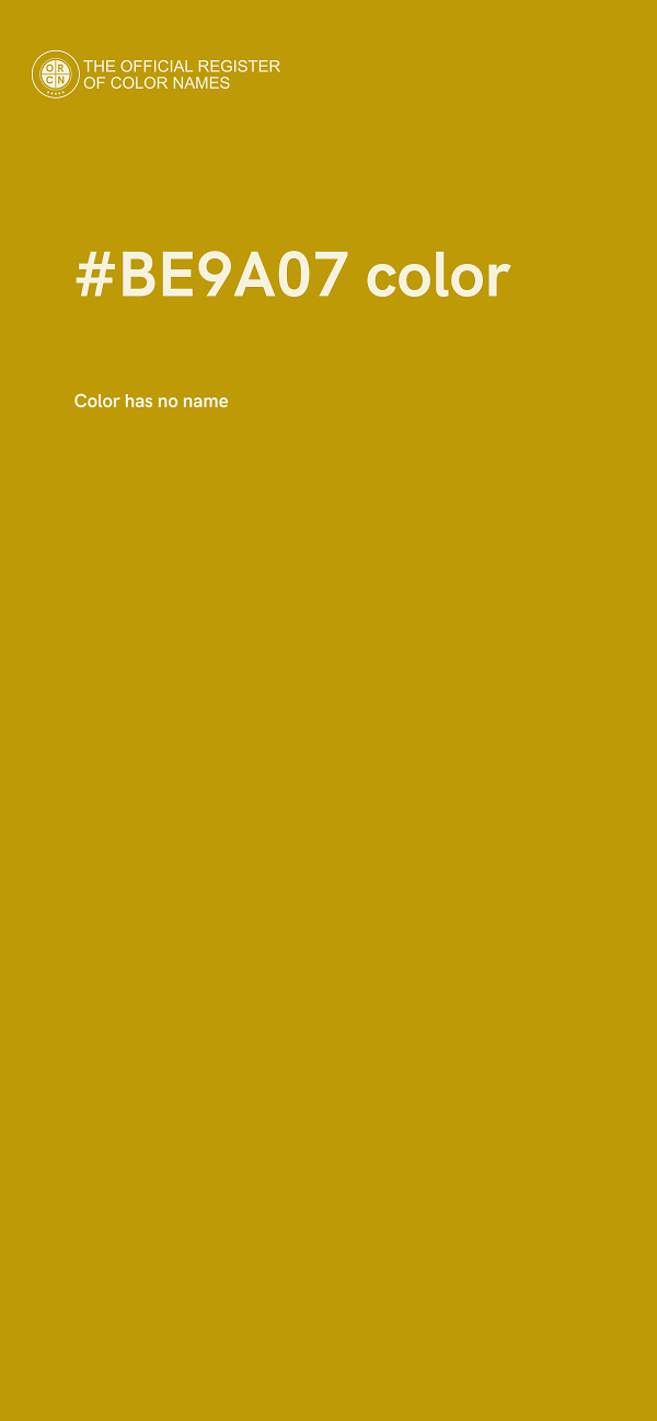 #BE9A07 color image