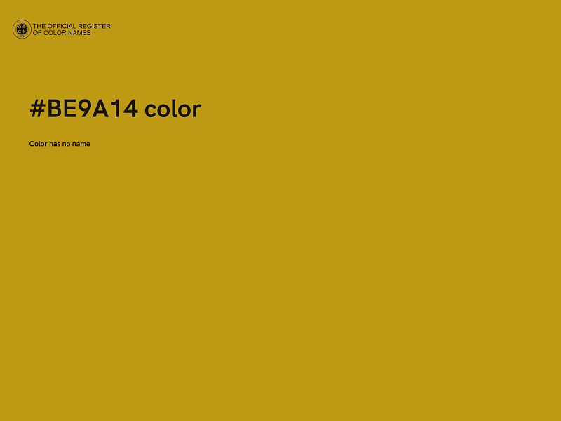 #BE9A14 color image