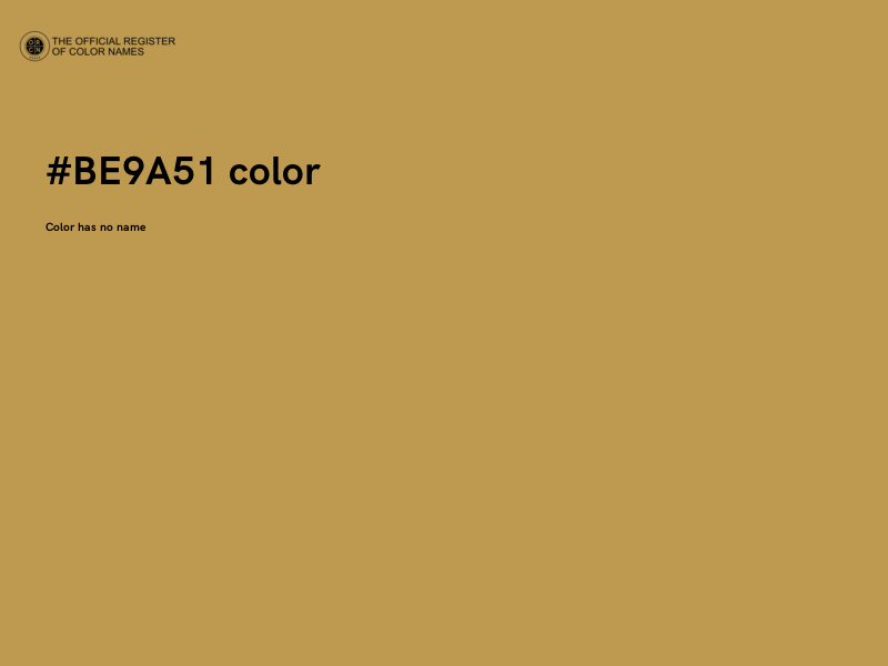 #BE9A51 color image
