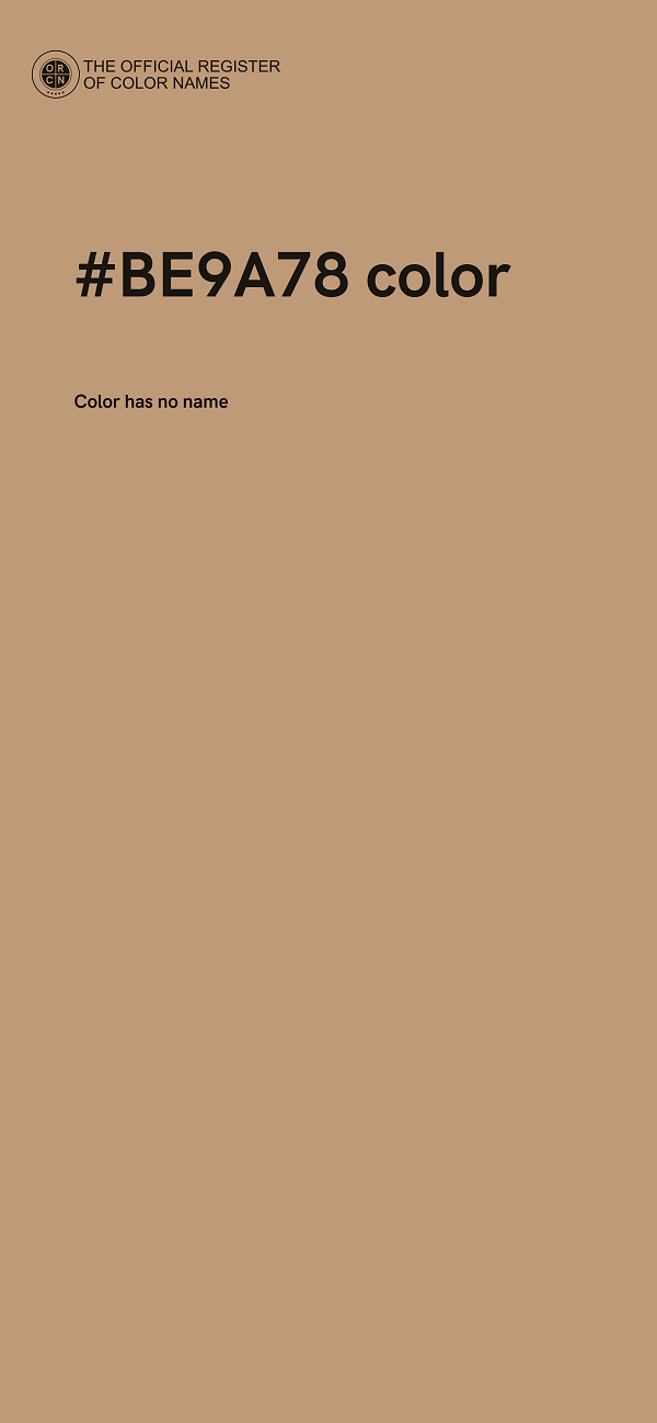 #BE9A78 color image
