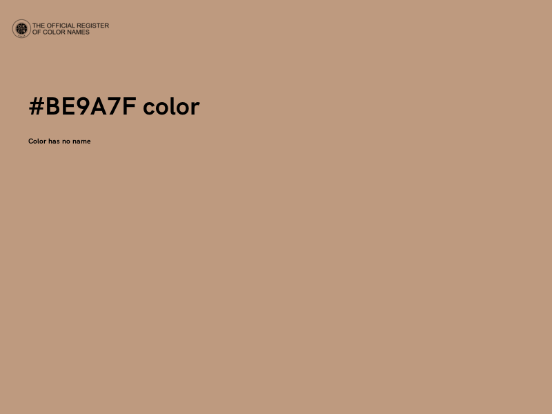 #BE9A7F color image